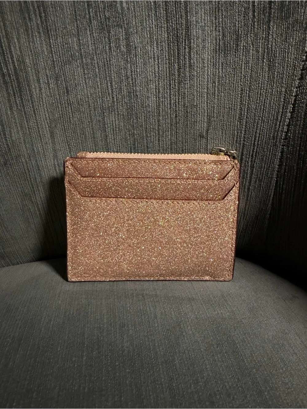 kate spade Rose Gold Glitter Cardholder Wallet